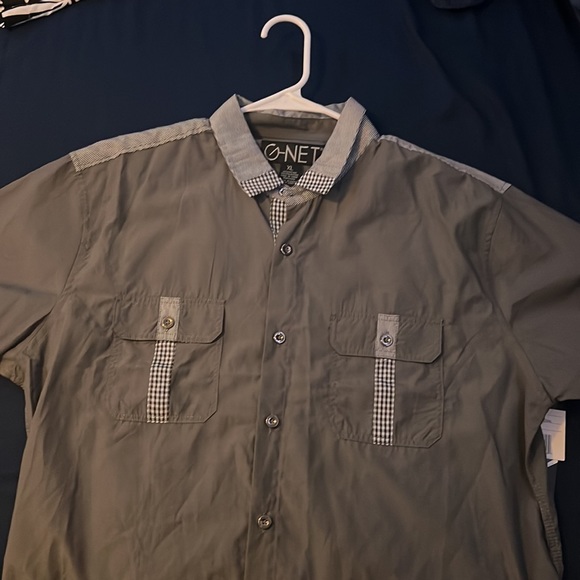 gray button up shirt, got it one year for Christmas but it not really my style - Picture 2 of 4